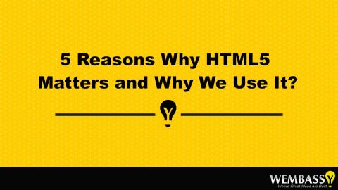 5 Reasons Why HTML5 Matters and Why We Use It?