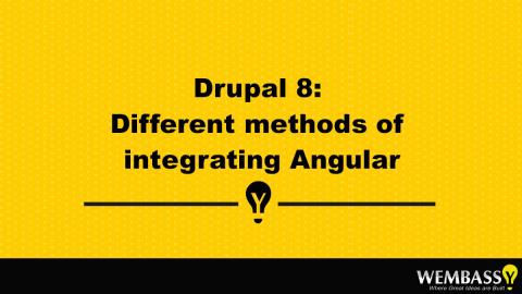 Drupal 8: Different methods of integrating Angular